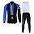 billige Klærsett for menn-KEIYUEM Herre Dame Langermet Sykkeljersey med bib-tights Vinter Coolmax® Netting Silikon Sykkel Jersey Tights Treningsdrakt Pustende 3D Pute Fort Tørring Tilbake Lomme Svettereduserende sport Klassisk