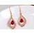 cheap Jewelry Sets-Women&#039;s Jewelry Set Stud Earrings Necklace / Earrings Pear Cut Ladies Earrings Jewelry Red / Green For Wedding Party Casual Daily