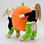 abordables Vêtements pour chiens-Chien Costume Combinaison-pantalon Vêtements pour Chien Potiron Orange Tissu Costume Pour Printemps &amp; Automne Hiver Homme Femme Cosplay Halloween