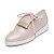 baratos Sapatos Oxford de mulher-Feminino-Oxfords-Conforto-Rasteiro-Rosa / Branco-Courino-Escritório &amp; Trabalho / Social / Casual