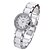 Недорогие Модные часы-Жен. Модные часы Кварцевый Повседневные часы сплав Группа Белый