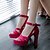 baratos Sandálias de mulher-Mulheres Sapatos Camurça Primavera Verão Gladiador Chanel Inovador Conforto Salto Robusto Plataforma para Casual Escritório e Carreira