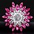 cheap Brooches-Fashion Exquisite Cheaper Red Flower Women Wedding Brooch Pin for Women Brooches