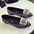 billige Flate sko til kvinner-kvinners sko stoff smårutete komfort / spisse tå leiligheter kontor&amp;amp; karriere / uformell lav hæl svart / grå