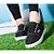 preiswerte Damen-Sneaker-Damen Sneakers Flacher Absatz Komfort Mary Jane Normal Schnürsenkel Leinwand Basketball Sommer Winter Weiß / Schwarz / Blau