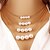 abordables Collier-Colliers Fantaisie Collier multi-rang Femme Multirang Perle Blanc Européen Mode Multicouches Grand-mère Blanc Colliers Tendance Bijoux pour Quotidien Décontracté