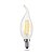 preiswerte Leuchtbirnen-1pc 4 W LED Kerzen-Glühbirnen LED Glühlampen 300-400 lm E14 C35 4 LED-Perlen COB Dekorativ Warmes Weiß Weiß 220-240 V / 1 Stück