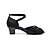 abordables Chaussures de danses latines-Chaussures de danse(Noir / Argent / Or) -Non Personnalisables-Talon Bobine-Similicuir-Latine / Salsa
