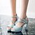 ieftine Sandale de Damă-Pentru femei Pantofi Piele Primăvară Vară Gladiator Pantof cu Berete Noutăți Confortabili Toc Îndesat Platformă Piatră Semiprețioasă