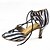 cheap Latin Shoes-Women&#039;s Modern Shoes Satin Sandal / Heel Lace-up Customized Heel Customizable Dance Shoes Black / White / Practice / Professional