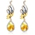 cheap Earrings-Women&#039;s Crystal Citrine Earrings Pear Cut Solitaire Mood Ladies Vintage European Fashion Crystal Rhinestone Earrings Jewelry White / Blue For Wedding Party Daily Casual Sports Masquerade