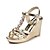 preiswerte Damensandalen-Damen Schuhe PU Frühling / Sommer / Herbst High Heels Keilabsatz Kristall Golden / Party &amp; Festivität / Party &amp; Festivität