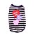 preiswerte Hundekleidung-Katze Hund T-shirt Streifen Herz Modisch Hundekleidung Welpenkleidung Hunde-Outfits Purpur Rosa Kostüm für Mädchen und Jungen Hund Baumwolle XS S M L