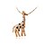 cheap Necklaces-Women&#039;s Crystal Pendant Necklace Deer Giraffe Animal Fashion 18K Gold Plated Crystal Cubic Zirconia Golden Silver Necklace Jewelry For Wedding Party Daily Casual Work