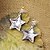 Χαμηλού Κόστους Μοδάτα Σκουλαρίκια-Σκουλαρίκι Star Shape / Geometric Shape Κοσμήματα 1 ζευγάρι Μοντέρνα Πάρτι / Καθημερινά / Causal Κράμα Γυναικεία Λευκό