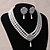cheap Jewelry Sets-Women&#039;s Pendant Necklace Bridal Jewelry Sets Fashion Imitation Pearl Earrings Jewelry Beige For Wedding Party
