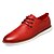 baratos Sapatos Oxford para Homem-Masculino Oxfords Couro Verão Casual Caminhada Elástico Rasteiro Preto Marron Vermelho