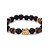 abordables Bijoux Religieux-Bracelet à Perles Bracelet perles de Mala Perles Pierre Naturelle Lave noire Rétro Vintage Européen Mode Bracelet Bijoux Argent Doré Forme Géométrique pour Regalos de Navidad Soirée Quotidien