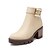 baratos Botas de mulher-Feminino Sapatos Courino Outono Inverno Salto Grosso Botas Curtas / Ankle Presilha Ziper Para Casual Social Preto Bege Cinzento Vermelho