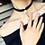 ieftine Coliere la Modă-Pentru femei Perle Coliere Choker tatuaj cravată femei Stil Tatuaj Vintage Modă Perle Imitație de Perle Flanelă Negru Coliere Bijuterii Pentru Petrecere Zilnic Casual