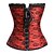 abordables Corsets et lingerie sculptante-Corset Femme Noir Blanche Rouge Corset Overbust Lacet Floral