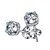 abordables Boucles d&#039;oreilles-Femme Améthyste Boucles d&#039;oreille Clou Boucle d&#039;oreille magique Solitaire Rondes Couronne Ambiance dames Mode Pierres de naissance Argent sterling Des boucles d&#039;oreilles Bijoux Violet / Argent Pour