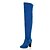 Χαμηλού Κόστους Γυναικείες Μπότες-Γυναικεία Καλοκαίρι Κοντόχοντρο Τακούνι Causal Φόρεμα Αγκράφα Δερματίνη &gt;50.8 cm / Ψηλές μπότες Μαύρο / Κίτρινο / Μπλε