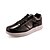 preiswerte Damen-Sneaker-Herrn / Damen / Unisex Schuhe Lackleder Frühling / Sommer / Herbst Komfort Flache Schuhe Flacher Absatz Schnürsenkel Schwarz / Silber / Golden