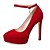 זול נעלי עקב לנשים-נשים נעליים דמוי עור אביב קיץ סתיו עקבים עקב סטילטו פלטפורמה אבזם עבור קזו&#039;אל שמלה שחור אדום כחול