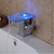 abordables Robinetteries de lavabo-Robinet lavabo - Jet pluie / LED Chrome Set de centre 1 trou / Mitigeur un trouBath Taps / Laiton