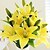 abordables Fleurs artificielles-1 Une succursale Soie Tulipes Fleur de Table Fleurs artificielles