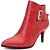 Недорогие Женские ботинки-Черный / Красный-Женская обувь-На каждый день-Кожа-На шпильке-С острым носком-Ботинки