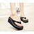 cheap Women&#039;s Slippers &amp; Flip-Flops-Women&#039;s Slippers &amp; Flip-Flops Summer Flip Flops Polyester Casual Wedge Heel Others Black White