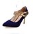 baratos Sapatos de Salto Alto de mulher-Mulheres Sapatos Courino Primavera / Verão / Outono Salto Agulha Combinação Preto / Vermelho / Azul
