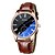 preiswerte Armbanduhr-Herrn Totenkopfuhr Modeuhr Quartz Armbanduhren für den Alltag PU Band Glanz Bettelarmband Cool Schwarz Braun