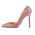 cheap Women&#039;s Heels-Men&#039;s / Women&#039;s / Unisex Stiletto Heels Microfiber Spring / Summer / Fall Heels Stiletto Heel Beading / Rivet / Polka Dot Green / Pink / Golden / Wedding / Party &amp; Evening / Dress / Party &amp; Evening