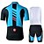 baratos Conjuntos de Roupa de Homem-KEIYUEM Manga Curta Camisa com Bermuda Bretelle Verão Coolmax® Com Transparência Silicone Azul Moto Conjuntos Respirável Secagem Rápida Bolso Traseiro Redutor de Suor Esportes Clássico Roupa