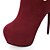 זול מגפי נשים-בגדי ריקוד נשים נעליים דמוי עור סתיו / חורף מגפיים אופנתיים מגפיים עקב סטילטו 10.16-15.24 cm / מגפונים\מגף קרסול שחור / אדום / כחול