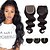 cheap Closure &amp; Frontal-1 piece 4 x4 brazilian body wave lace weave closure hair 100 remy hair bleached knots top closures