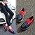 זול נעלים שטוחות לנשים-נשים נעליים דמוי עור סתיו נוחות שטוחות עקב נמוך שרוכים עבור קזו&#039;אל שחור כחול