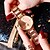 preiswerte Modeuhren-Damen Modeuhr Quartz Japanischer Quartz Armbanduhren für den Alltag Edelstahl Band Rotgold