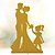 preiswerte Tortenfiguren-Tortenfiguren &amp; Dekoration Strand Klassisch Klassisches Paar Kartonpapier Hochzeit mit Schleife 1 OPP