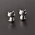 cheap Earrings-Pair of Cute Kitten Shape Earrings For Women Silver(2Pcs)
