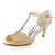 cheap Women&#039;s Heels-Women&#039;s Sandals Wedding Dress Party &amp; Evening Summer Crystal Stiletto Heel Stretch Satin Champagne