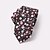 cheap Men&#039;s Accessories-Brown Floral Skinny Ties Cotton