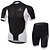 cheap Men&#039;s Clothing Sets-Short Sleeve Cycling Jersey with Shorts British Bike Clothing Suit Waterproof Breathable 3D Pad Quick Dry Anatomic Design Sports Coolmax® Mesh Silicon British Clothing Apparel / Waterproof Zipper