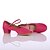 voordelige Ballroomschoenen &amp; moderne dansschoenen-Dames Latin schoenen Ballroom schoenen Voor Binnen Prestatie Oefenen Gesplitste zool Gesp Effen kleur Blokhak Gesp Zwart Fuchsia Rood