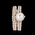 baratos Relógios da Moda-jewelora Mulheres Relógio de Moda Relógio Elegante Quartzo Vintage Resistente ao Choque Dourada Analógico - Dourado