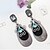 cheap Earrings-European And American Fashion Water Droplets Gemstone Earrings