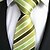 abordables Barrettes de cravate-Homme Mode Jaune / Vert Tissu Pince Cravate